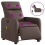 Brown synthetic leather electric reclining massage chair by , Armchairs - Ref: Foro24-3206744, Price: 226,33 €, Discount: %