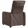 Brown synthetic leather electric reclining massage chair by , Armchairs - Ref: Foro24-3206744, Price: 226,33 €, Discount: %