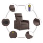 Sillón de masaje reclinable eléctrico cuero sintético marrón de , Sillones - Ref: Foro24-3206744, Precio: 231,98 €, Descuento: %