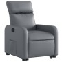 Sillón reclinable elevable cuero artificial gris de , Sillones - Ref: Foro24-3206752, Precio: 267,71 €, Descuento: %