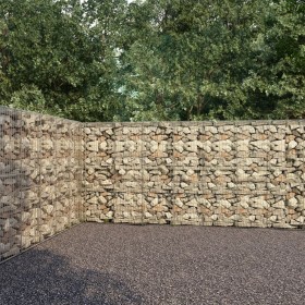 Gabion wall with galvanized steel covers 900x50x200 cm by vidaXL, fence panels - Ref: Foro24-144916, Price: 786,94 €, Discoun...