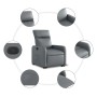 Sillón reclinable elevable cuero artificial gris de , Sillones - Ref: Foro24-3206752, Precio: 267,71 €, Descuento: %