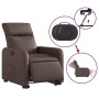 Sillón reclinable elevable eléctrico de cuero sintético marrón de , Sillones - Ref: Foro24-3206765, Precio: 339,99 €, Descuen...