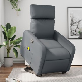 Sillón de masaje elevable eléctrico cuero sintético gris de , Sillones - Ref: Foro24-3206773, Precio: 293,99 €, Descuento: %