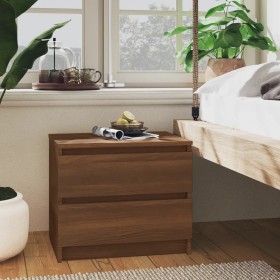 Bedside table 2 pcs brown oak plywood 50x39x43.5 cm by vidaXL, Nightstands - Ref: Foro24-815827, Price: 84,77 €, Discount: %