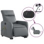 Sillón de masaje elevable eléctrico cuero sintético gris de , Sillones - Ref: Foro24-3206773, Precio: 305,94 €, Descuento: %