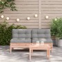 Garden sofas without armrests with cushions 2 units Douglas wood by , Modular outdoor sofas - Ref: Foro24-838163, Price: 190,...