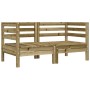 Garten-Ecksofa mit 2 Kissen aus imprägniertem Kiefernholz von , Modulare Sofas für den Außenbereich - Ref: Foro24-838156, Pre...