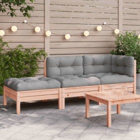 2-seater garden sofa with cushions and footrest by , Modular outdoor sofas - Ref: Foro24-838175, Price: 238,78 €, Discount: %