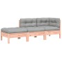 2-seater garden sofa with cushions and footrest by , Modular outdoor sofas - Ref: Foro24-838175, Price: 237,99 €, Discount: %