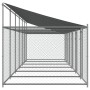 Jaula de perros techo y puertas acero galvanizado gris 12x2x2 m de , Casetas y cercados para perros - Ref: Foro24-3209567, Pr...