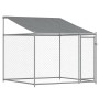 Jaula de perros techo y puertas acero galvanizado gris 12x2x2 m de , Casetas y cercados para perros - Ref: Foro24-3209567, Pr...