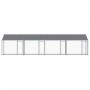 Dog cage roof and doors gray galvanized steel 8x2x2 m by , Dog kennels and fences - Ref: Foro24-3209565, Price: 487,78 €, Dis...