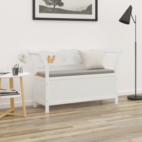 Banco madera maciza abeto blanco 107x45x75,5 cm de vidaXL, Bancos para recibidores y almacenamiento - Ref: Foro24-351774, Pre...