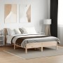 Bed frame with solid pine wood headboard 140x200 cm by , Beds and slatted bases - Ref: Foro24-842646, Price: 142,82 €, Discou...