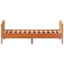 Bed frame with wax brown pine wood headboard 75x190 cm by , Beds and slatted bases - Ref: Foro24-842577, Price: 98,26 €, Disc...