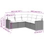 Gartensofa-Set mit Kissen, 5-teilig, beiges synthetisches Rattan von , Modulare Sofas für den Außenbereich - Ref: Foro24-3251...