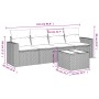 Gartensofa-Set mit Kissen, 5-teilig, beiges synthetisches Rattan von , Modulare Sofas für den Außenbereich - Ref: Foro24-3251...