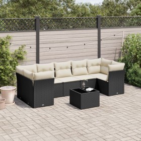 8-teiliges Gartensofa-Set und schwarze synthetische Rattankissen von , Gartensets - Ref: Foro24-3249125, Preis: 480,99 €, Rab...