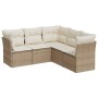 Gartensofa-Set mit Kissen, 5-teilig, beiges synthetisches Rattan von , Gartensets - Ref: Foro24-3249457, Preis: 410,83 €, Rab...