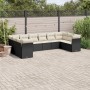 Gartensofa-Set 10-teilig mit schwarzen synthetischen Rattankissen von , Gartensets - Ref: Foro24-3250035, Preis: 577,80 €, Ra...