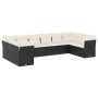 Set de sofás de jardín 10 pzas cojines ratán sintético negro de , Conjuntos de jardín - Ref: Foro24-3250035, Precio: 568,24 €...