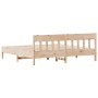 Bed frame with solid pine wood headboard 180x200 cm by , Beds and slatted bases - Ref: Foro24-3216203, Price: 170,99 €, Disco...