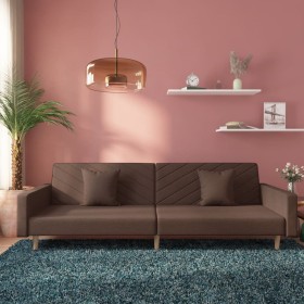 2-seater sofa bed with two pillows in taupe gray fabric by , Sofas - Ref: Foro24-375908, Price: 251,34 €, Discount: %