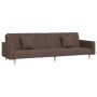 Sofá cama de 2 plazas con dos almohadas tela gris taupe de , Sofás - Ref: Foro24-375908, Precio: 251,34 €, Descuento: %