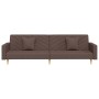 2-seater sofa bed with two pillows in taupe gray fabric by , Sofas - Ref: Foro24-375908, Price: 251,34 €, Discount: %