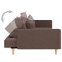 Sofá cama de 2 plazas con dos almohadas tela gris taupe de , Sofás - Ref: Foro24-375908, Precio: 251,34 €, Descuento: %