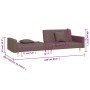 2-seater sofa bed with two pillows in taupe gray fabric by , Sofas - Ref: Foro24-375908, Price: 251,34 €, Discount: %