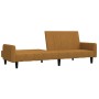 Brown velvet 2-seater sofa bed by , Sofas - Ref: Foro24-375782, Price: 248,99 €, Discount: %