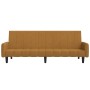 Brown velvet 2-seater sofa bed by , Sofas - Ref: Foro24-375782, Price: 248,99 €, Discount: %