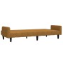 Brown velvet 2-seater sofa bed by , Sofas - Ref: Foro24-375782, Price: 248,99 €, Discount: %