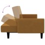 Brown velvet 2-seater sofa bed by , Sofas - Ref: Foro24-375782, Price: 248,99 €, Discount: %