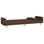 Sofá cama de 2 plazas con dos almohadas tela marrón de , Sofás - Ref: Foro24-375903, Precio: 251,34 €, Descuento: %