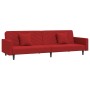 2-seater sofa bed with two red velvet pillows by , Sofas - Ref: Foro24-375922, Price: 248,59 €, Discount: %