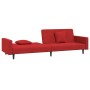 2-seater sofa bed with two red velvet pillows by , Sofas - Ref: Foro24-375922, Price: 248,59 €, Discount: %