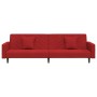 2-seater sofa bed with two red velvet pillows by , Sofas - Ref: Foro24-375922, Price: 248,59 €, Discount: %