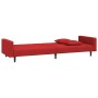 2-seater sofa bed with two red velvet pillows by , Sofas - Ref: Foro24-375922, Price: 248,59 €, Discount: %