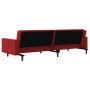 2-seater sofa bed with two red velvet pillows by , Sofas - Ref: Foro24-375922, Price: 248,59 €, Discount: %