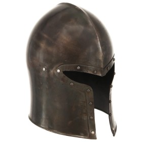 Réplica de casco de caballero medieval antiguo LARP acero plata de , Armas coleccionables - Ref: Foro24-286237, Precio: 60,99...