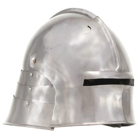 Antiker mittelalterlicher Ritterhelm Replik LARP Stahl Silber von , Sammelwaffen - Ref: Foro24-286214, Preis: 69,74 €, Rabatt: %