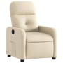 Sillón reclinable de tela crema de , Sillones - Ref: Foro24-374205, Precio: 218,26 €, Descuento: %