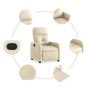 Sillón reclinable de tela crema de , Sillones - Ref: Foro24-374205, Precio: 218,26 €, Descuento: %