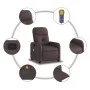 Dark Brown Fabric Reclining Massage Chair by , Armchairs - Ref: Foro24-374211, Price: 173,99 €, Discount: %
