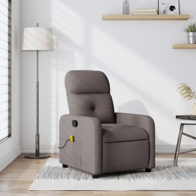 Sillón de masaje reclinable de tela gris taupé de , Sillones - Ref: Foro24-374213, Precio: 226,43 €, Descuento: %