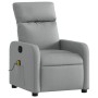 Sillón reclinable de masaje de tela gris claro de , Sillones - Ref: Foro24-374174, Precio: 194,33 €, Descuento: %