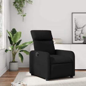 Sillón reclinable de cuero sintético negro de , Sillones - Ref: Foro24-374183, Precio: 211,91 €, Descuento: %